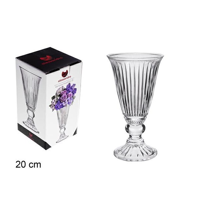VASO IN VETRO VENEZA MODELO B 20 CM